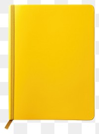 PNG Notebook yellow diary white background. AI generated Image by rawpixel.