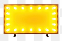 PNG Board light neon bulbs lighting yellow white background. AI generated Image by rawpixel.