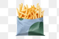 French fries bag png, transparent background