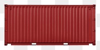 PNG red shipping container, design element, transparent background