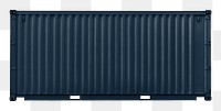 PNG blue shipping container, design element, transparent background