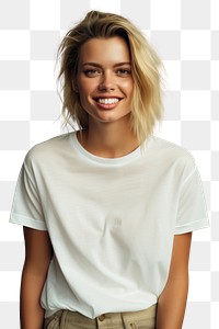 PNG T-shirt portrait sleeve blonde. 