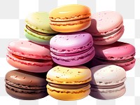 PNG Assorted macarons food confectionery chocolate. 