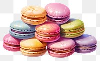 PNG Assorted macarons food confectionery chocolate. 