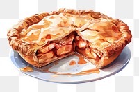 PNG Appple pie dessert plate food. AI generated Image by rawpixel.