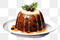 PNG Christmas pudding dessert food cake. 