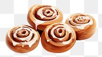 PNG Cinnamon rolls dessert food chocolate. 