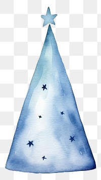 PNG Blue birthday hat christmas white background celebration. AI generated Image by rawpixel.