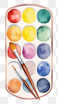 PNG Artist paint tray palette brush white background AI generated Image by rawpixel