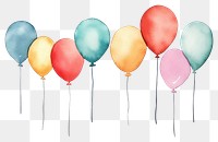 PNG Balloons cartoon white background anniversary. 