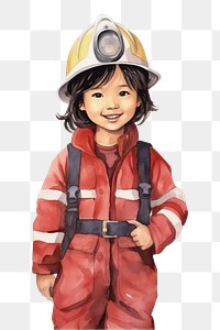 PNG Firefighter smiling cartoon hardhat. 