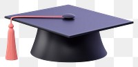 PNG Mortarboard graduation white background intelligence. AI generated Image by rawpixel.