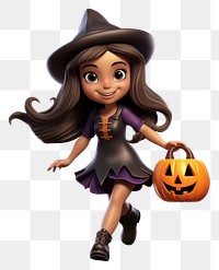 PNG Witch costume girl cartoon anthropomorphic. AI generated Image by rawpixel.
