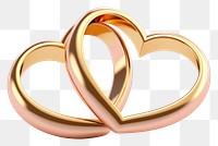 PNG Golden ring jewelry heart love. 