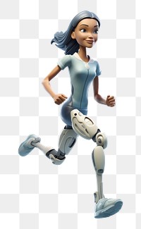 PNG Female runner footwear figurine running. 