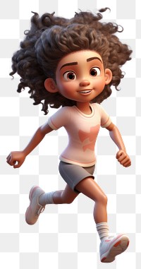 PNG Female kid running cartoon toy determination. 