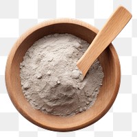 PNG Clay gray powder bowl spoon food. AI generated Image by rawpixel.