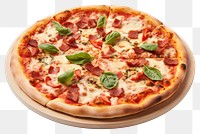 PNG Traditional italian pizza food white background mozzarella. 