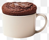 PNG Chocolate fudge cake mug dessert coffee. AI generated Image by rawpixel.