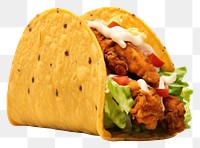 PNG Taco food white background vegetable. 