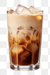 PNG Iced coffee drink glass cup. 