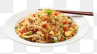 PNG Asian fried rice plate food  