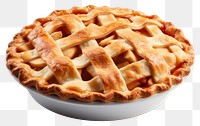 PNG Apple pie dessert food white background. AI generated Image by rawpixel.