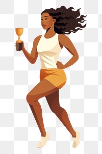 PNG Woman running holding jogging adult. AI generated Image by rawpixel.