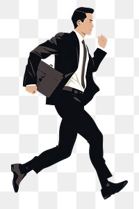 PNG Businessman running footwear walking tuxedo. AI generated Image by rawpixel.