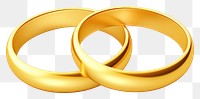 PNG Two golden ring jewelry love  