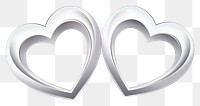 PNG Silver rings heart white love. AI generated Image by rawpixel.