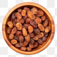 PNG Raisins bowl white background freshness. 