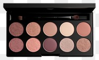 PNG Palette cosmetics white background arrangement. 