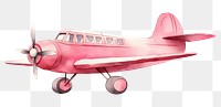 PNG Pink airplane cute propeller aircraft vehicle. AI generated Image by rawpixel.