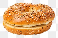 PNG Bagel bread food white background. AI generated Image by rawpixel.