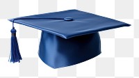 PNG Graduation hat blue white background intelligence. AI generated Image by rawpixel.