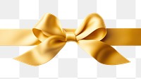 PNG Golden satin ribbon celebration anniversary accessories.