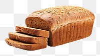 PNG Whole wheat bread food white background sourdough. AI generated Image by rawpixel.