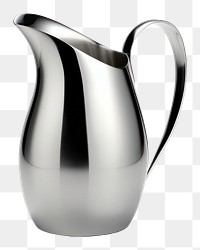 PNG Tableware steel jug white background. AI generated Image by rawpixel.