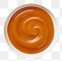 PNG Caramel sauce bowl white background freshness. 