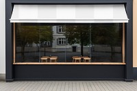 Cafe facade png mockup, transparent design