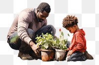 PNG Gardening adult child plant. 