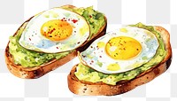 PNG Egg avocado bread food. AI generated Image by rawpixel.