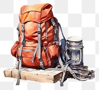 PNG Backpack bag suitcase outdoors. AI generated Image by rawpixel.