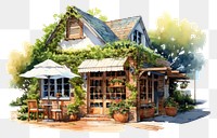 PNG Architecture building outdoors cottage. AI generated Image by rawpixel.