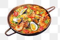 PNG Paella food plate meal. AI generated Image by rawpixel.