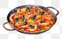 PNG Paella food plate crustacean. AI generated Image by rawpixel.