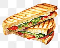 PNG Panini sandwich bread food meal. 