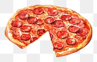 PNG Pepperoni pizza food freshness. 