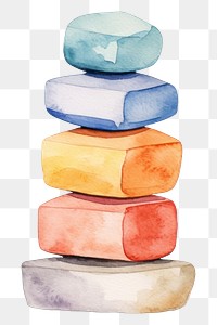 PNG Wooden stone balancing blocks creativity zen-like shape. AI generated Image by rawpixel.